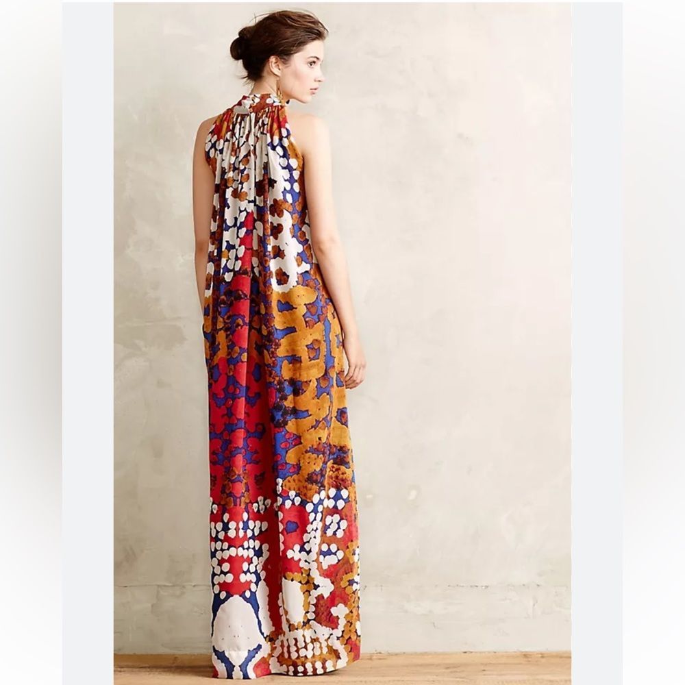 Anthropologie 0 Rare "Lorna Silk Maxi Dress" by Roopa Pemmaraju & Lorna Fencer